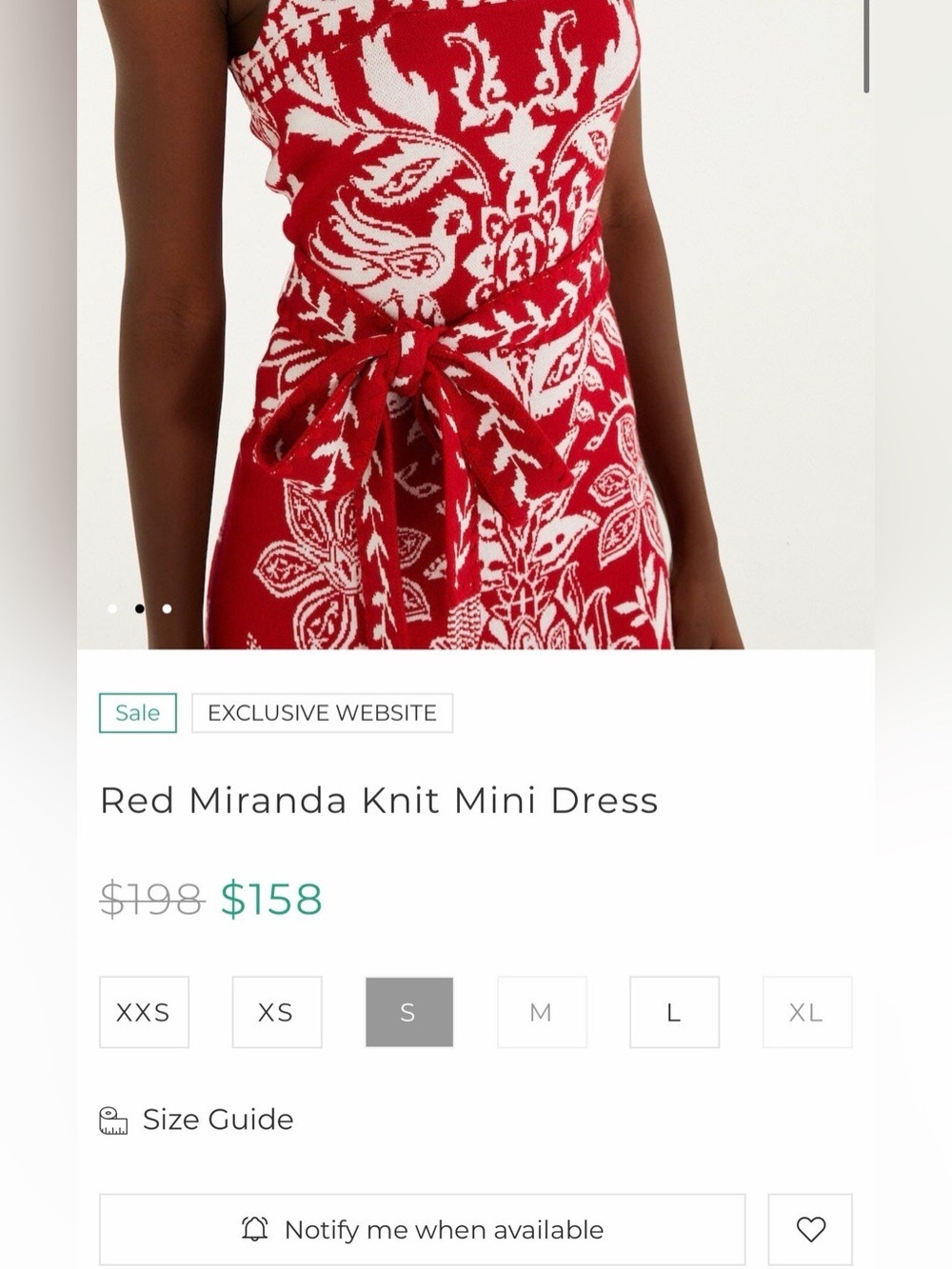 Farm Rio Red Miranda Knit Mini Dress - Picture 8 of 9